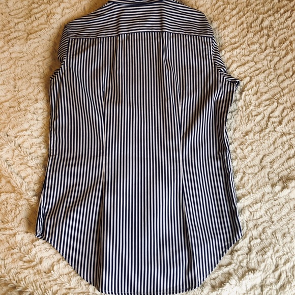 Ralph Lauren Navy/White Striped Button Down - Picture 5 of 5